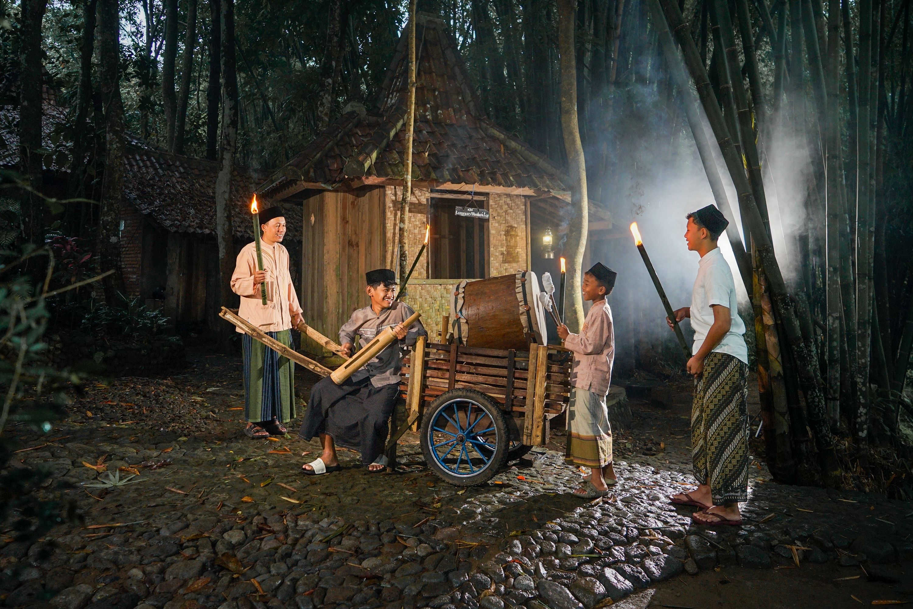 Community gathering during a traditional cultural ceremony
