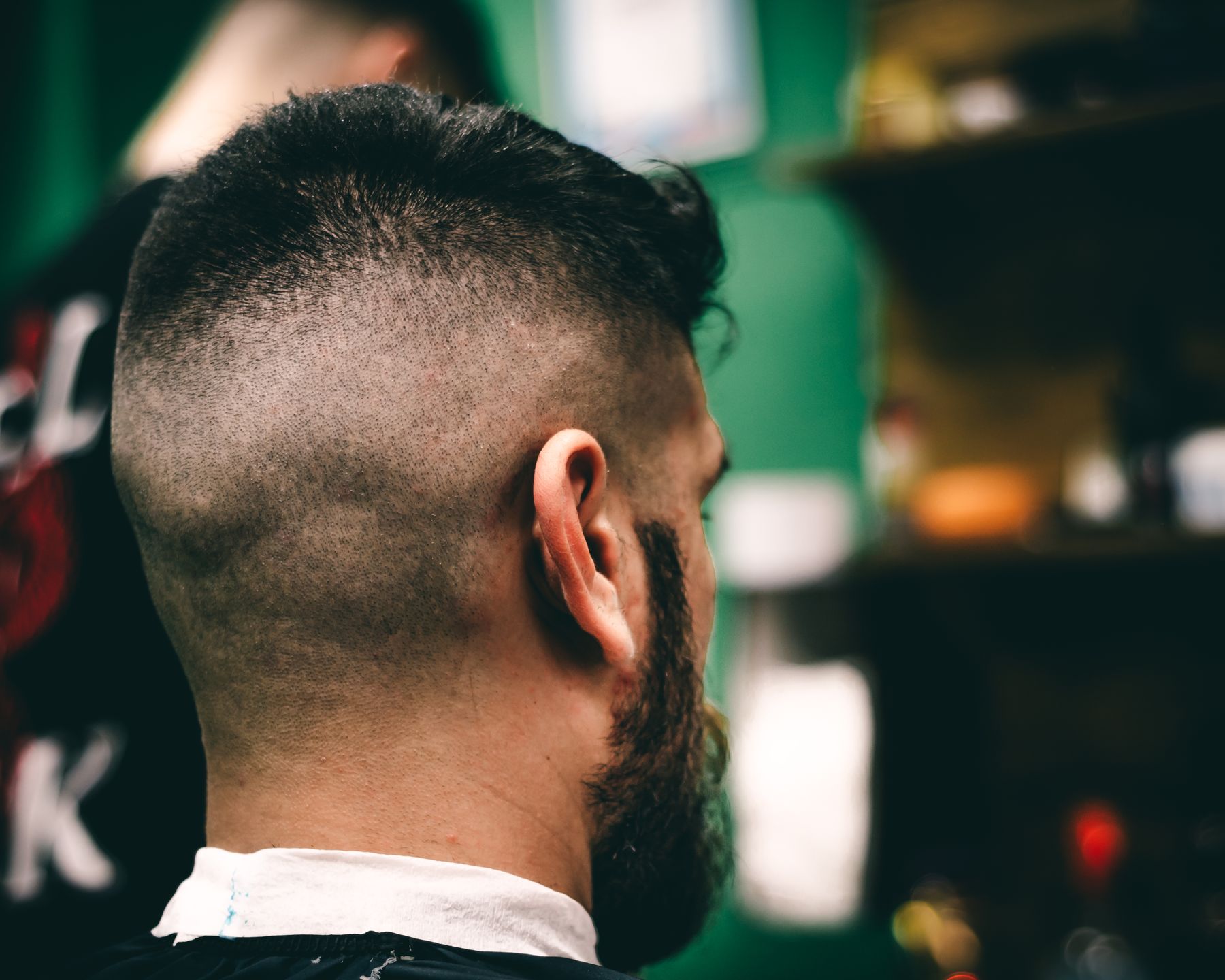 The back of a fresh skin fade