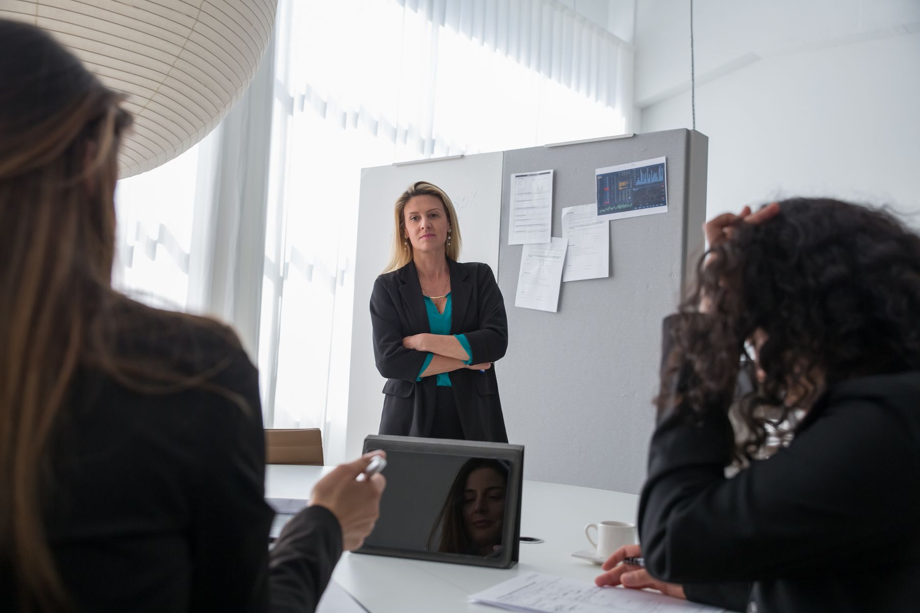 A coach presenting to a group
