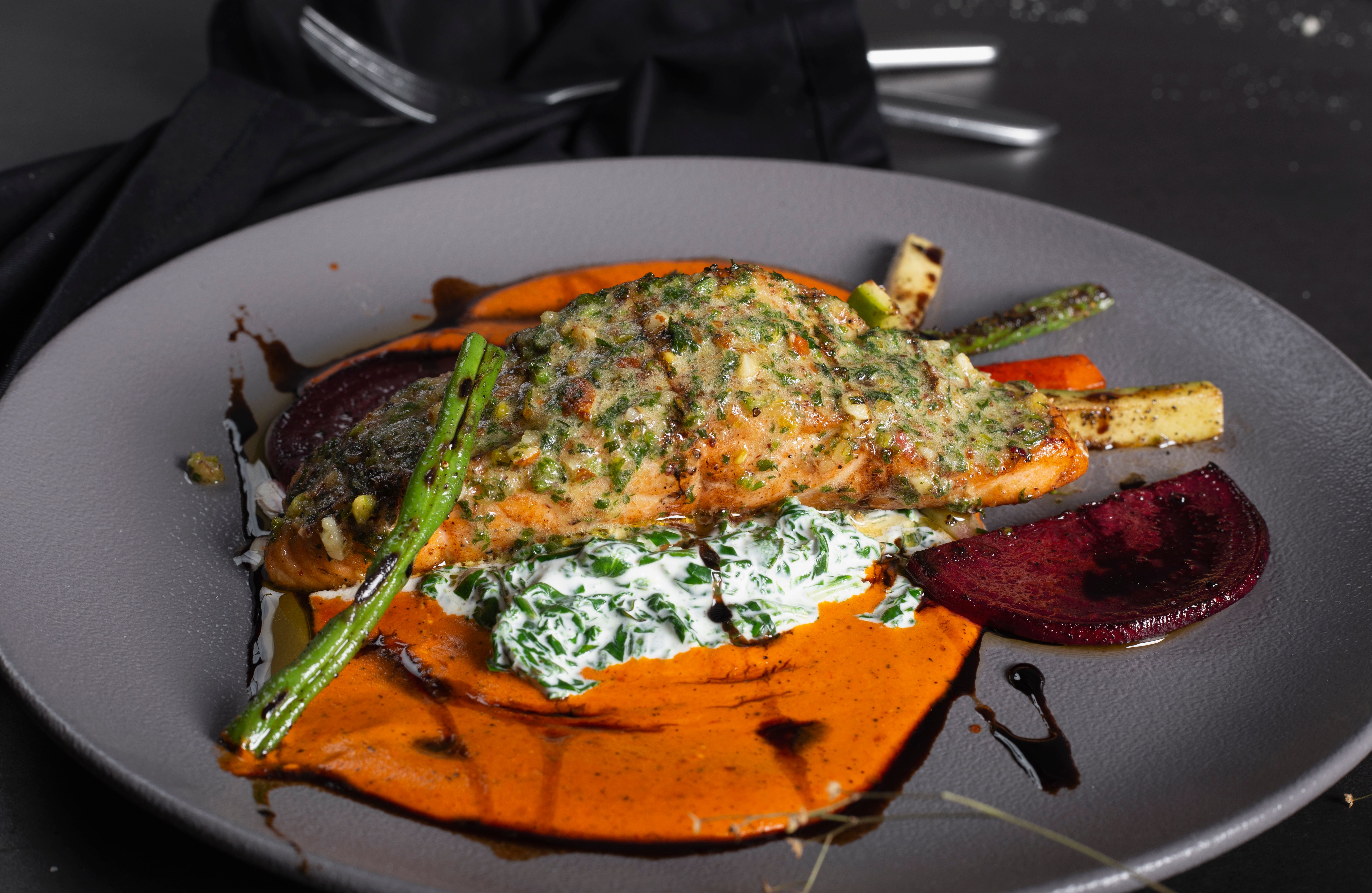 Grilled salmon